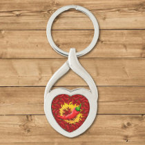 Pepper with flame keychain