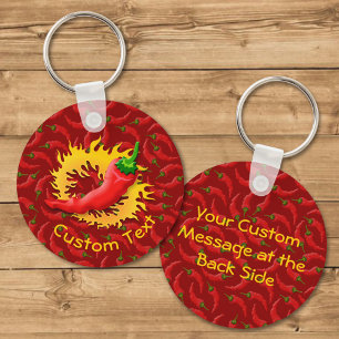 Pepper with Flame Keychain