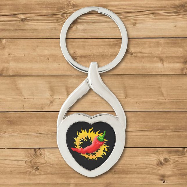 Pepper with flame keychain (Creator Uploaded)