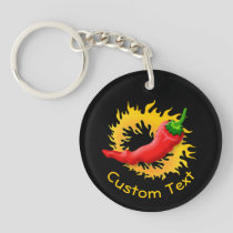 Pepper with Flame Keychain