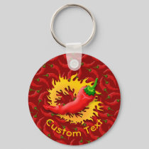 Pepper with Flame Keychain