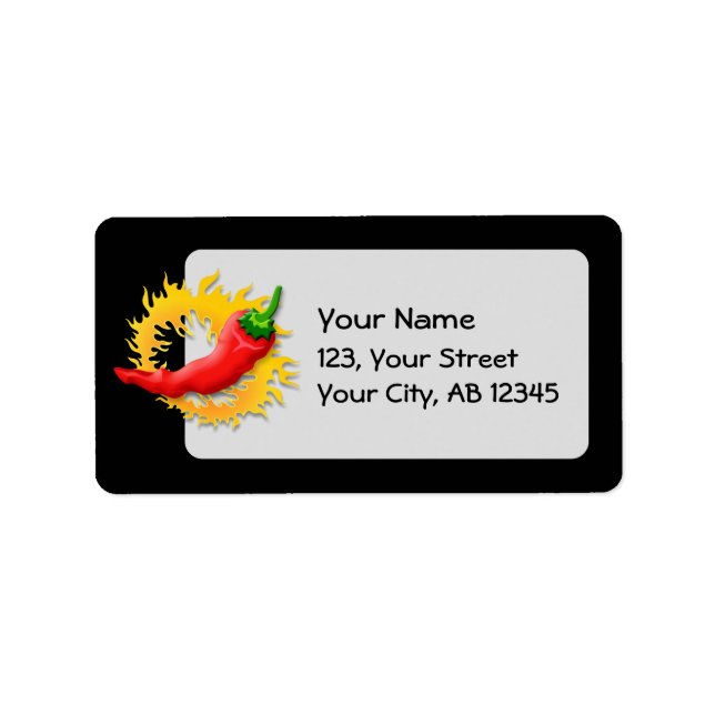 Pepper with flame label (Front)