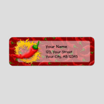 Pepper with flame label