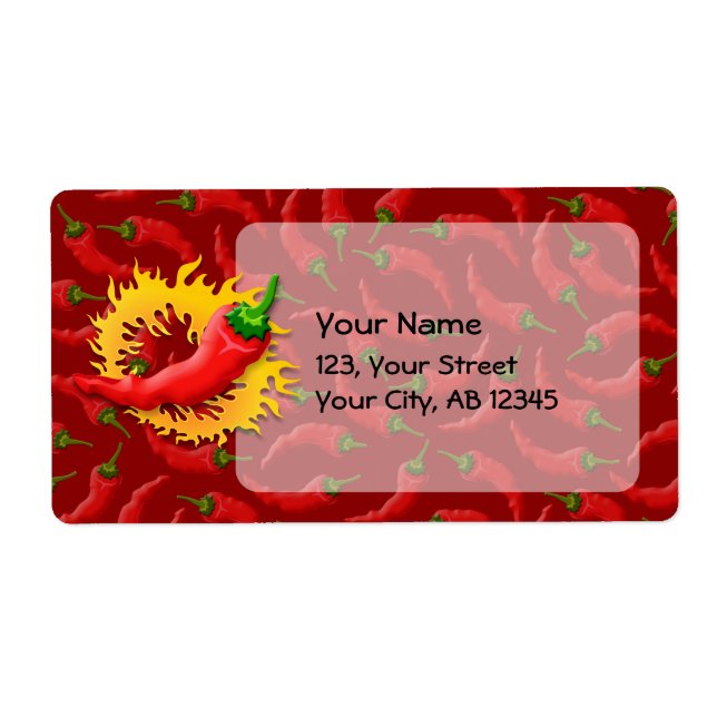 Pepper with flame label (Front)