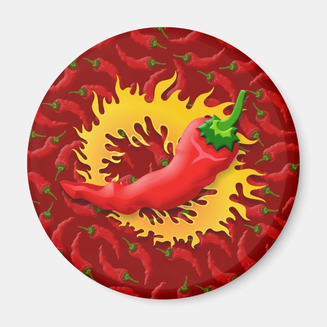 Pepper with flame magnet (Front)