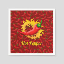 Pepper with Flame Napkins