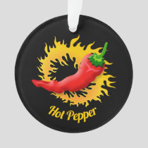 Pepper with Flame Ornament