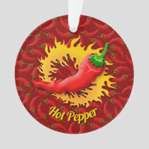 Pepper with Flame Ornament