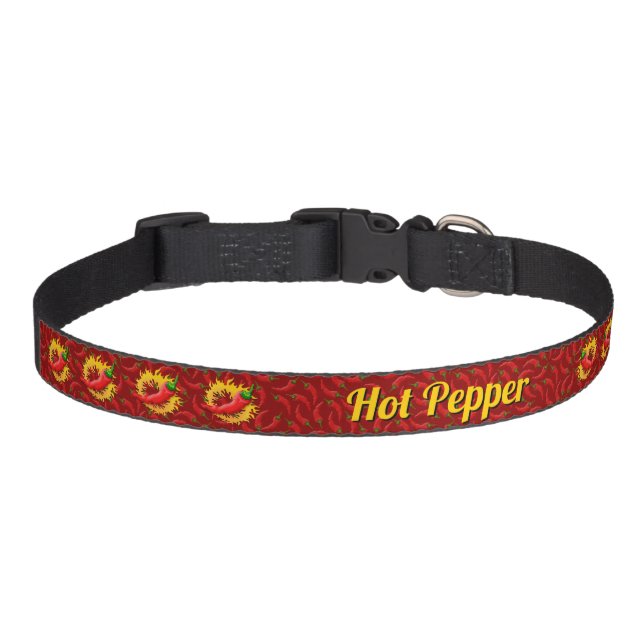Pepper with Flame Pet Collar (Front)
