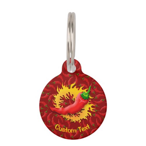 Pepper with Flame Pet ID Tag