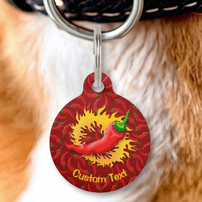 Pepper with Flame Pet ID Tag (Creator Uploaded)