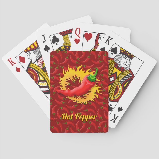 Pepper with Flame Playing Cards (Back)