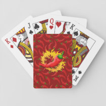 Pepper with flame playing cards