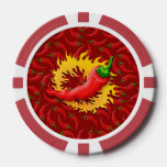 Pepper with flame poker chips