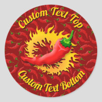 Pepper with Flame Sticker