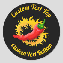 Pepper with Flame Sticker