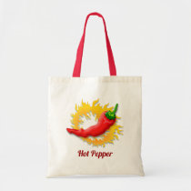Pepper with Flame Tote Bag