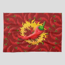 Pepper with flame towel
