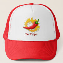 Pepper with Flame Trucker Hat