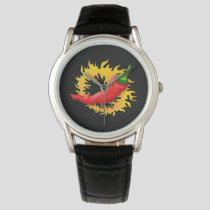 Pepper with flame watch