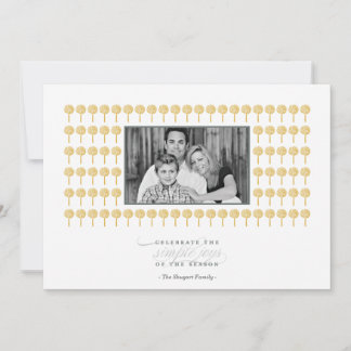 Peppermint 24KT Pattern Holiday Photo Card