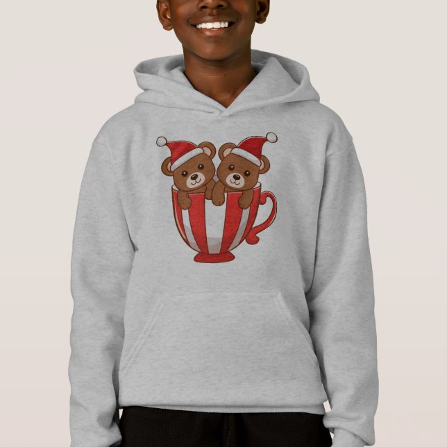 Peppermint Bear Duo Hoodie (Front)