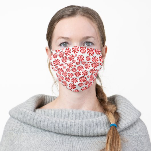 Peppermint Candies Adult Cloth Face Mask (Worn)