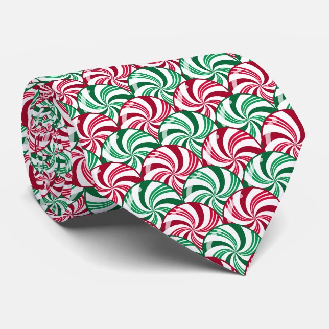 Peppermint Candies Christmas Neck Tie (Rolled)