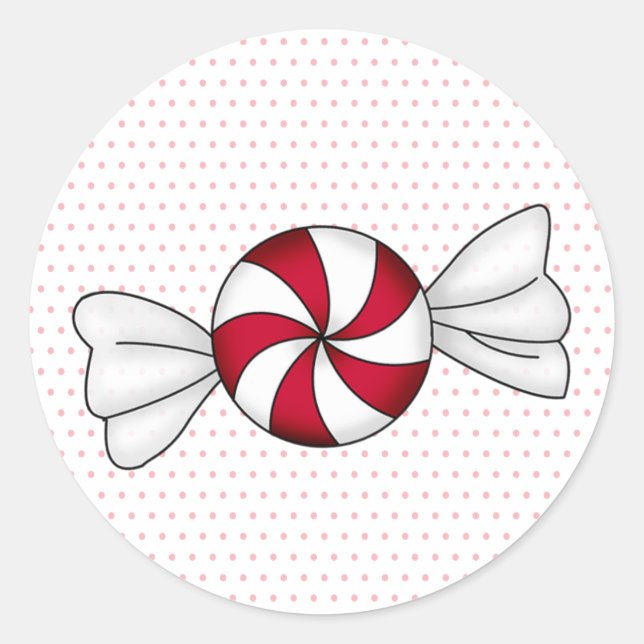 Peppermint Candies Classic Round Sticker (Front)