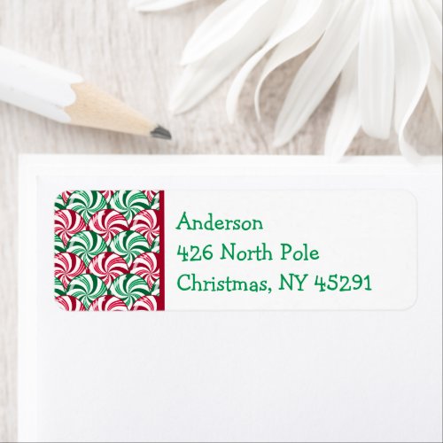 Peppermint Candies Scales _ Christmas Pattern Label