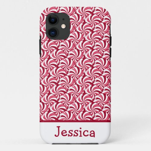 Peppermint Candies Scales Red _ Christmas Pattern iPhone 11 Case