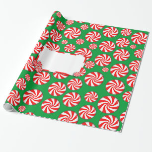 Peppermint Candies with Gift Tag Wrapping Paper