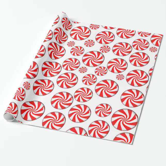 Peppermint Candies Wrapping Paper | Zazzle