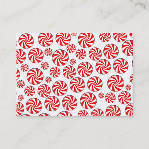 Customizable Peppermint Candy Background Business Cards