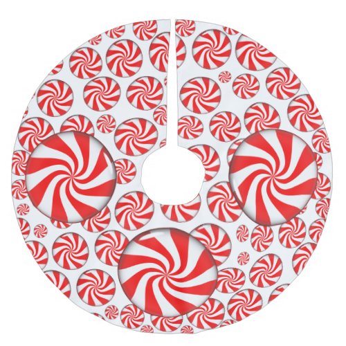 Peppermint Candy Brushed Polyester Tree Skirt