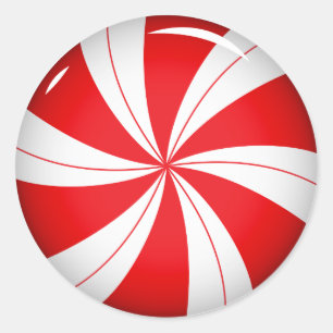 Peppermint Candy Candy Cane Christmas Stickers