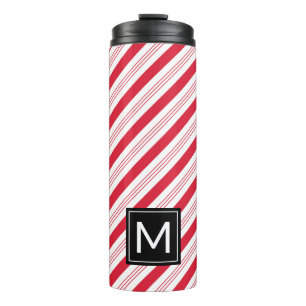 Peppermint Candy Cane Christmas Thermal Tumbler