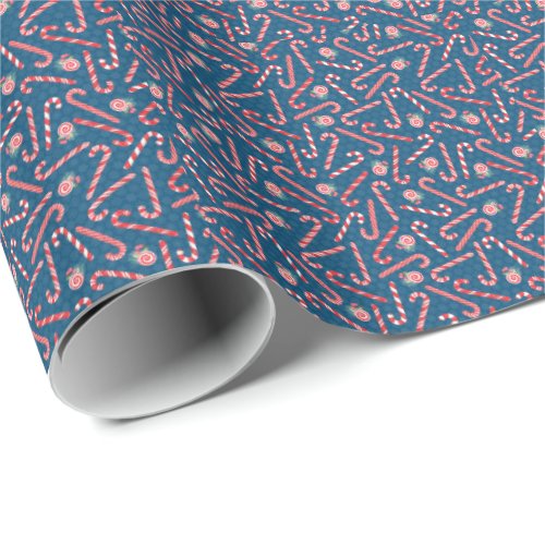 Peppermint Candy Cane Christmas Wrapping Paper
