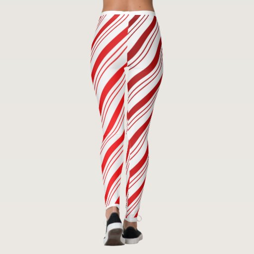 Peppermint Candy Cane Leggings Zazzle
