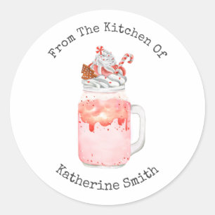 Peppermint Candy Cane Milkshake From The Kitchen Classic Round Sticker