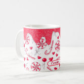 Peppermint Candy Pattern Ceramic Mug Set of 2