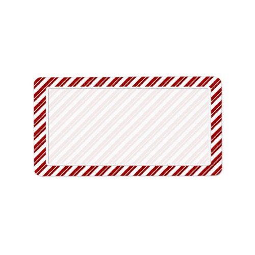 Peppermint Candy Cane Stripe Address Labels