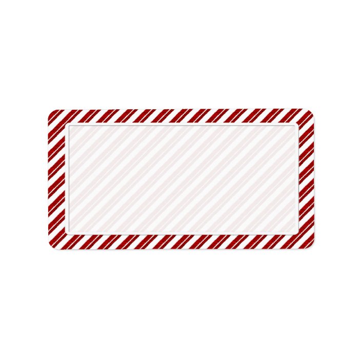 Peppermint Candy Cane Stripe Address Labels | Zazzle.com