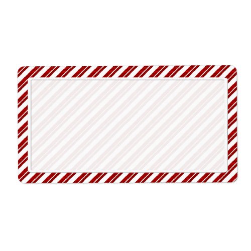 Peppermint Candy Cane Stripe Shipping Labels