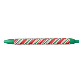 peppermint candy cane striped christmas pen