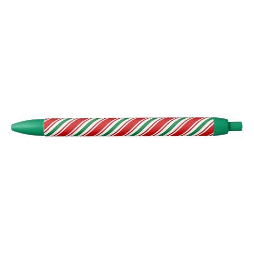 peppermint candy cane striped christmas pen