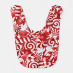 Peppermint Candy Canes Baby Bib