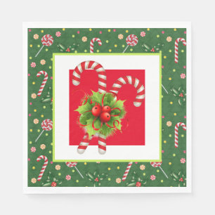 Peppermint Candy Canes Napkins