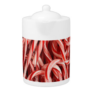 Peppermint Candy Canes Teapot