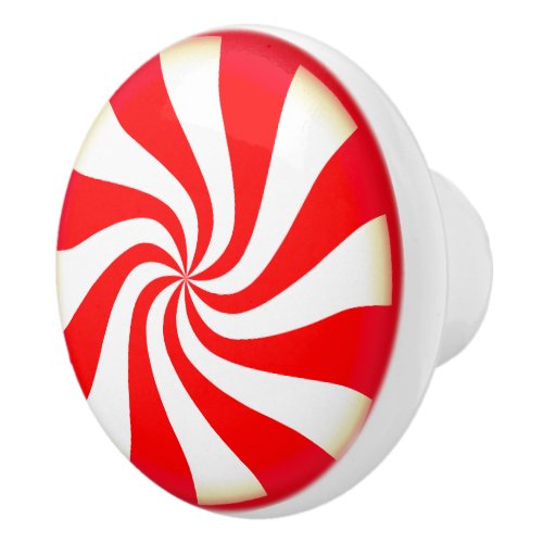 Peppermint Candy Ceramic Knob